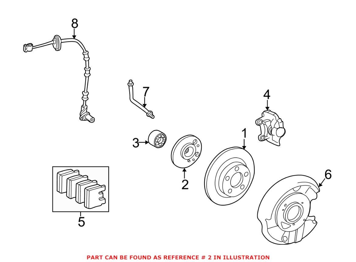 Mercedes Wheel Hub - Rear 1243574608